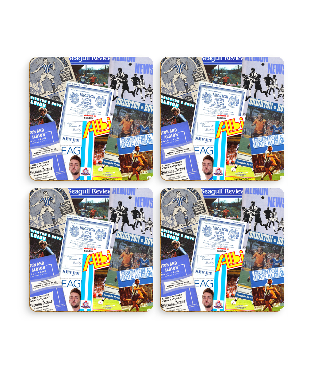 Football Programmes 'Brighton & Hove Albion' Coasters