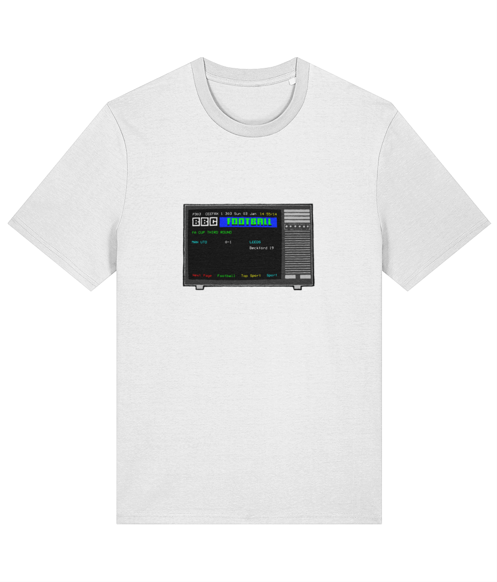 Football Teletext 'Manchester United v LEEDS UNITED 2010' Unisex T-Shirt