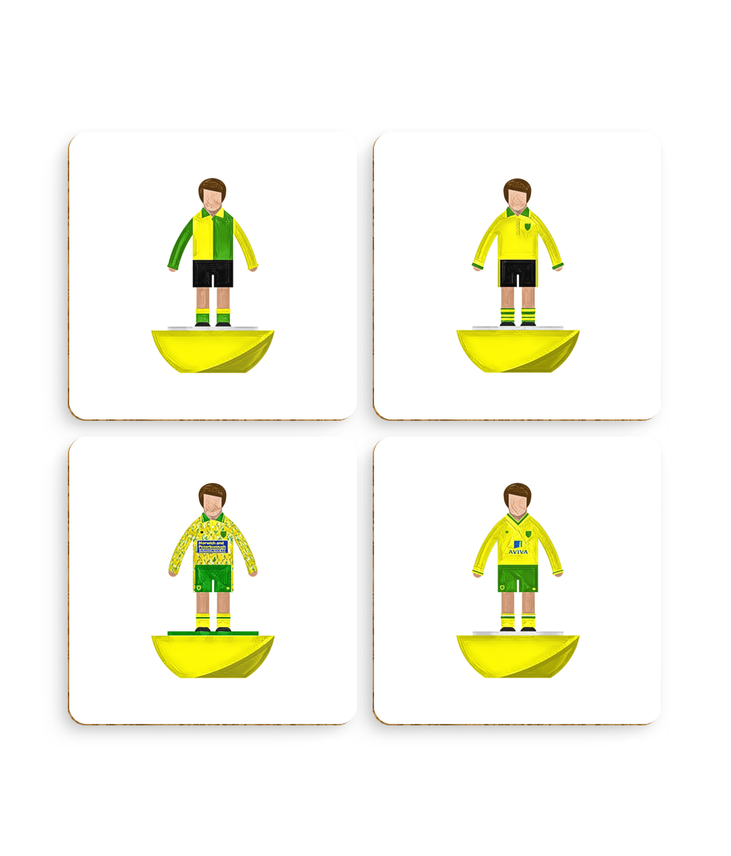 Football Kits 'Norwich City sketchbook' Coasters