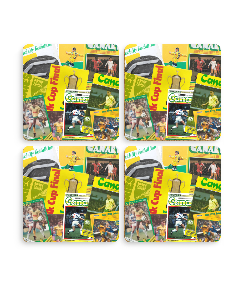 Football Programmes 'Norwich City' Coasters