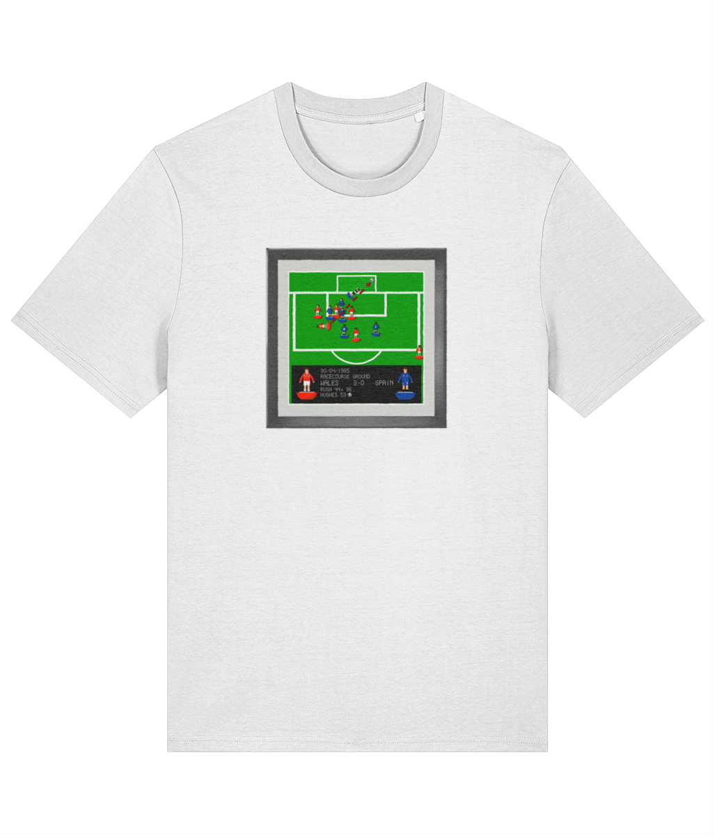 Football Iconic Moments 'Hughes - WALES v Spain 1985' Unisex T-Shirt