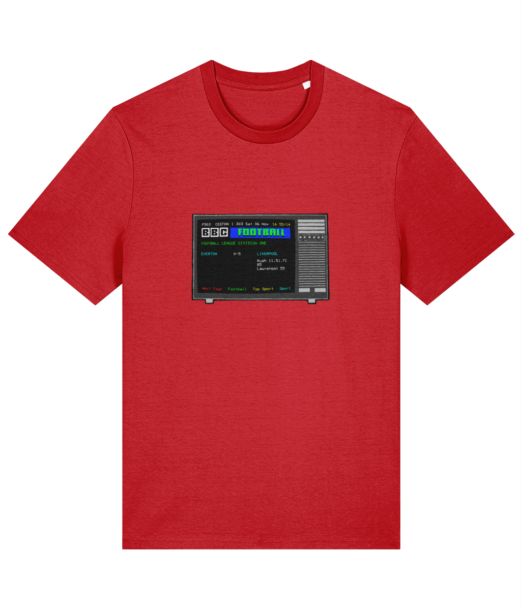 Football Teletext 'Everton v LIVERPOOL 1982' Unisex T-Shirt