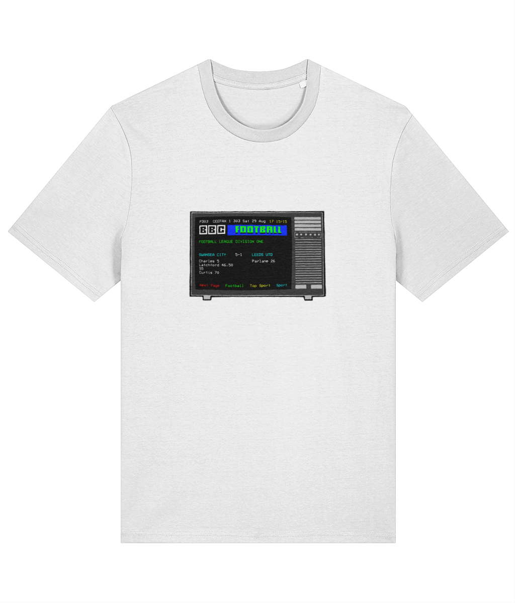 Football Teletext 'SWANSEA CITY v Leeds 1981' Unisex T-Shirt