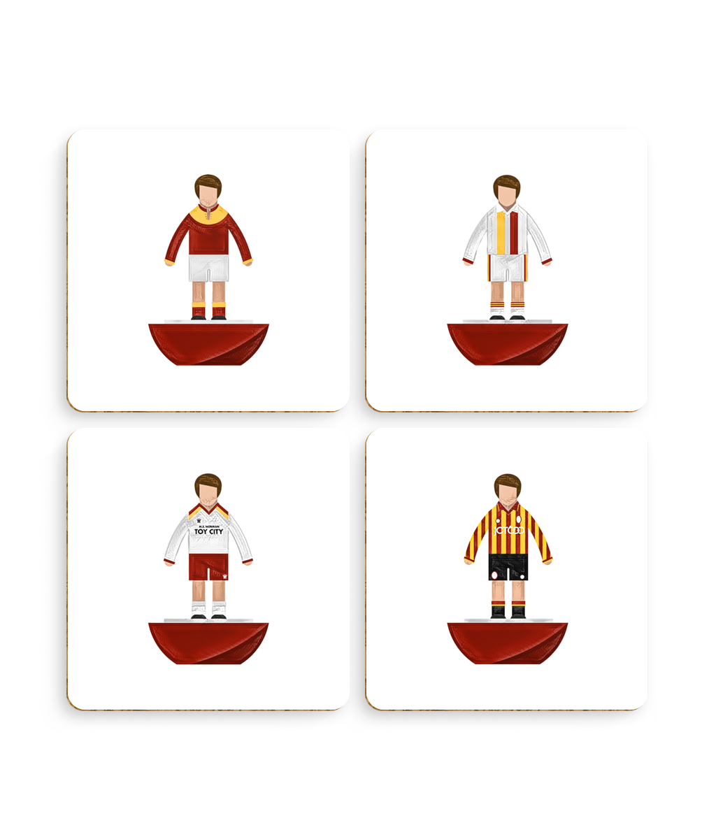 Football Kits 'Bradford City sketchbook' Coasters