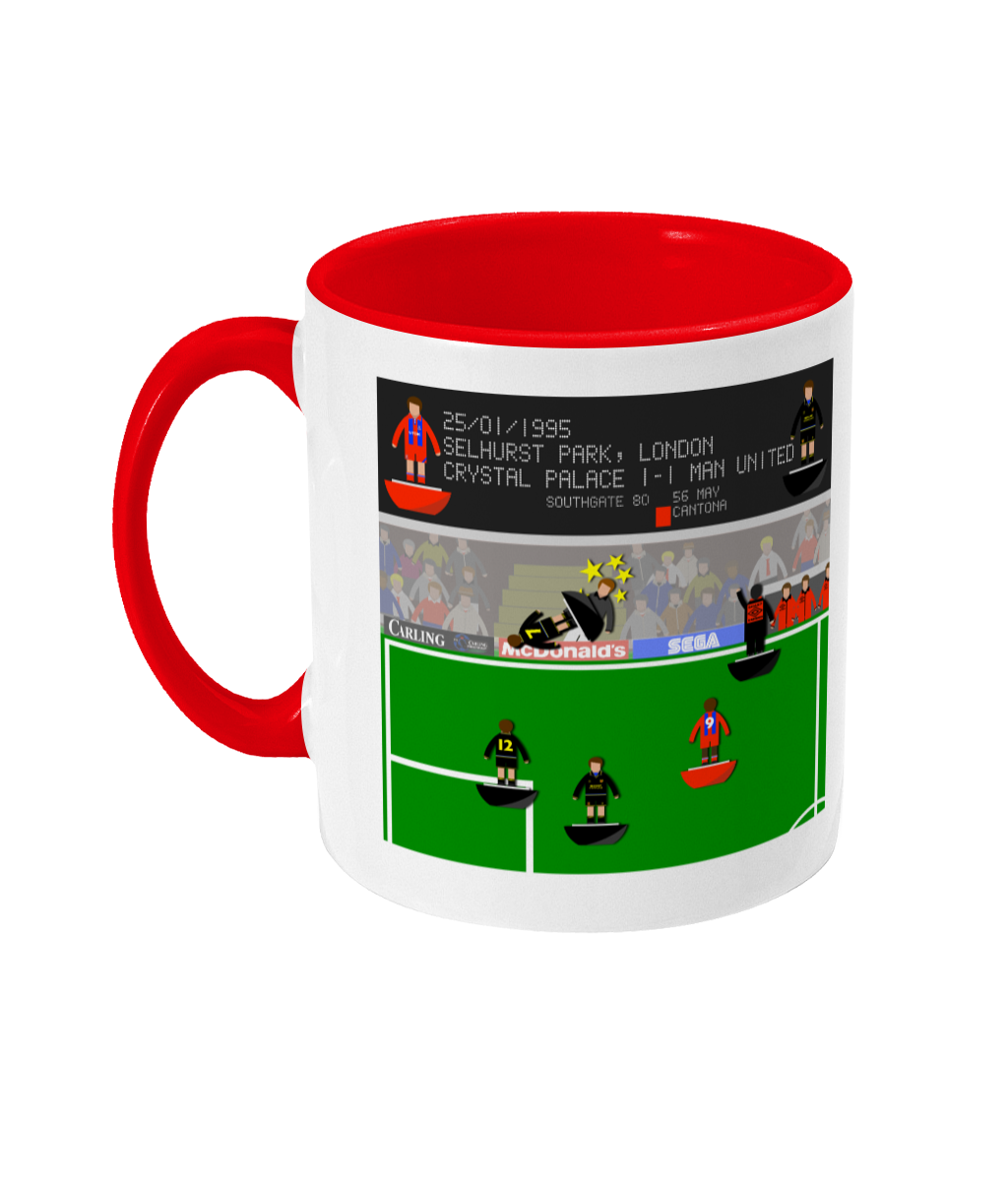 Football Iconic Moment 'Eric Cantona Crystal P v Manchester U 1995' Mug